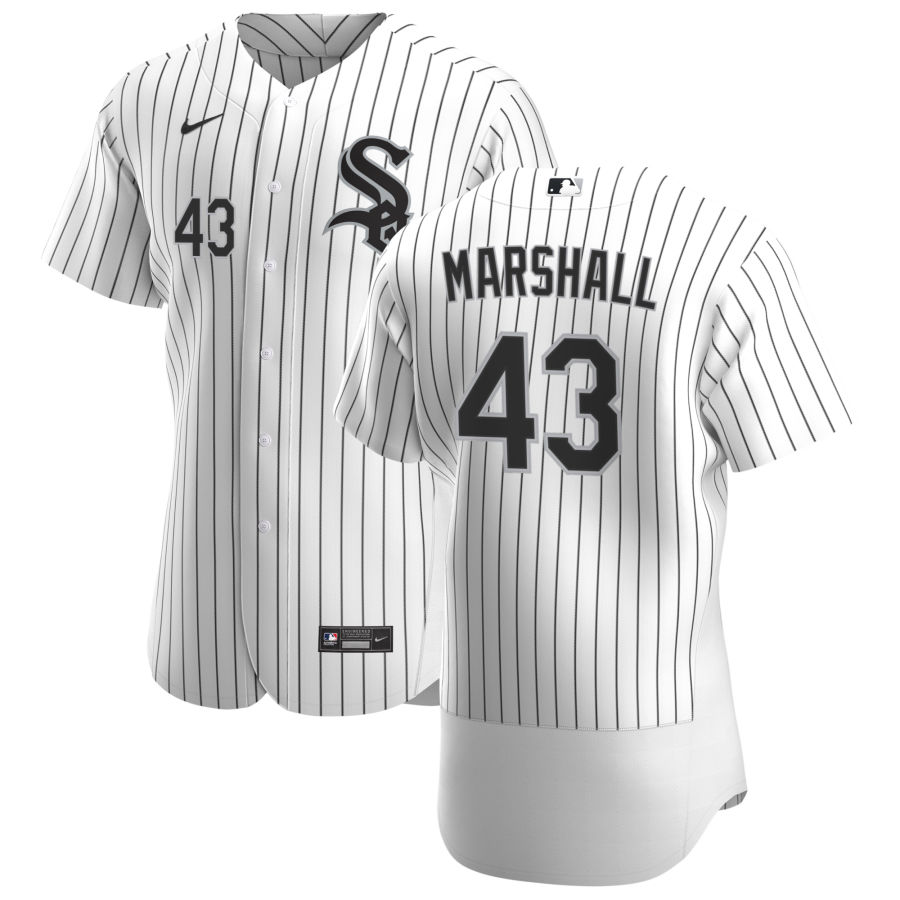 Chicago White Sox #43 Evan Marshall Men Nike White Home 2020 Authentic Player MLB Jersey->chicago white sox->MLB Jersey